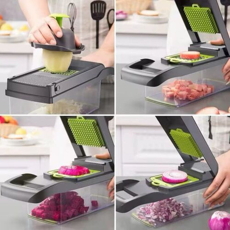 Vegetable Chopper, Professional Onion Chopper, 14 in 1 Multifunctiona